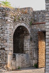 Ancient stone arch in the medieval town of Ohrid