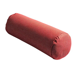 Obraz premium Stacked Sunbrella Bolster Pillows PNG: Two Cylindrical Outdoor Cushions in Light Grey and Dark Grey Weather-Resistant Fabric.