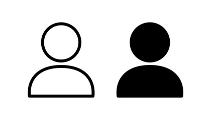 New user profile icon set with simple and modern design