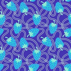 Summer fruits seamless strawberries pattern for wrapping paper and fabrics and kids clothes print and fashion textiles