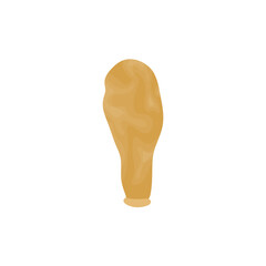Rubber balloon deflation.  Cartoon balloon losing air and deflating. Vector illustration.