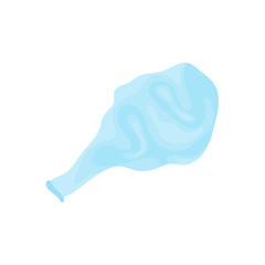 Rubber balloon deflation.  Cartoon balloon losing air and deflating. Vector illustration.