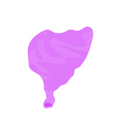 Rubber balloon deflation.  Cartoon balloon losing air and deflating. Vector illustration.