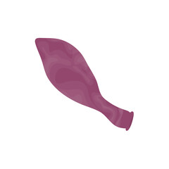 Rubber balloon deflation.  Cartoon balloon losing air and deflating. Vector illustration.