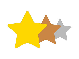 Star icons set 1 2 3 place victory vector
Vector icons award for 1 2 and 3 place
Gold, silver, bronze