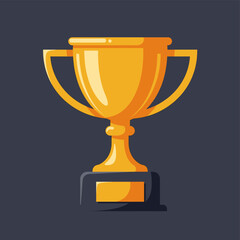 Golden Trophy: A close-up view of a gleaming gold trophy on a podium, representing success, achievement, and the pinnacle of excellence.