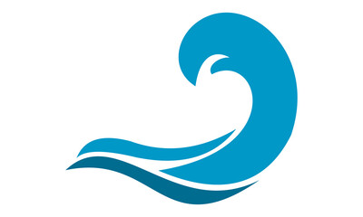 wave logo isolated on white background