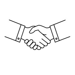 Handshake Symbol: This image shows a professional handshake, symbolizing agreement and partnership, captured with a clean, minimalist design. 