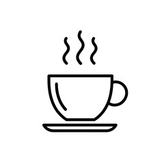 Aromatic Brew: A simple line art of steaming hot beverage, inviting the viewer to the comforting embrace of a steaming cup of bliss.