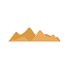 Brown mountain. Beautiful natural landscape and terrain. Climbing and hiking. Flat vector illustration.