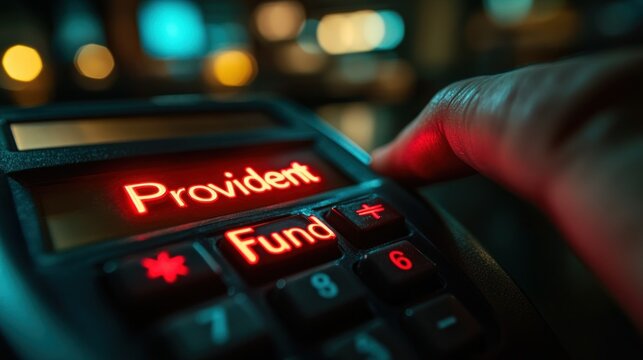 Financial transaction, selecting provident fund