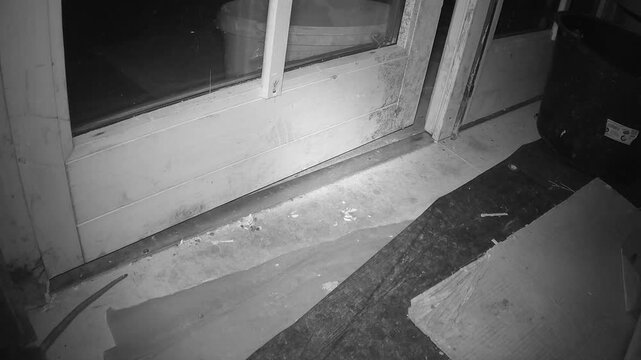 Wanderratte (Rattus norvegicus) in einem Gartenhaus