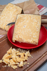 Cheese collection, old matured Austrian cow cheese alpenberger, made in Tirol, Austria