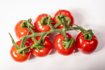 ed sweet ripe tasty Dutch tomatoes growing indoor in greenhouse all seasons, food industry in Netherlands close up
