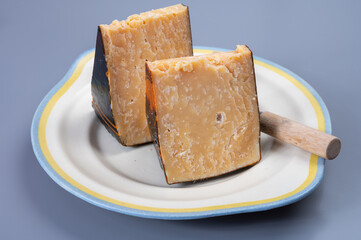 Cheese collection, old matured Austrian cow cheese alpenberger, made in Tirol, Austria