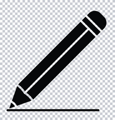 edit-pencil, write or compose line art icon. pencil icon vector. pencil icon, pencil vector, pencil symbol, pencil silhouette. pencil  line icon for apps and websites. Vector illustration,