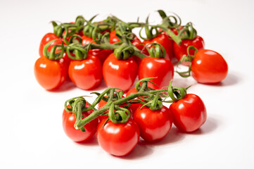 ed sweet ripe tasty Dutch tomatoes growing indoor in greenhouse all seasons, food industry in Netherlands close up