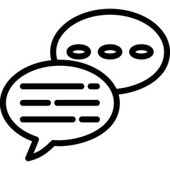 Vertical Speech Bubble Icon