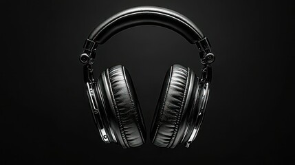 Elegant Black Headphones: Immersive Audio Experience