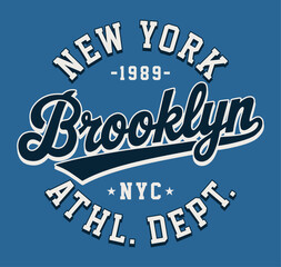 Brooklyn collegiate varsity slogan print