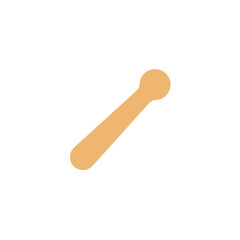 Drum sticks icon, music instrument vector illustration in trendy style.