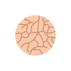 Dry skin problems icon. Health, skincare concept. Vector illustration.