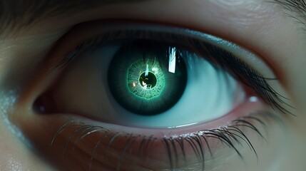 Fototapeta premium A photo of a patient receiving custom contact lense