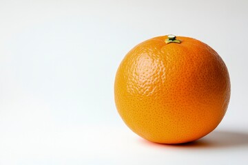 Fresh Whole Orange Fruit Isolated on White Background Studio Shot