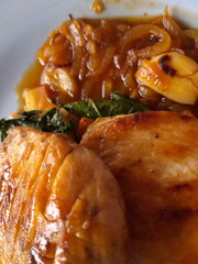 healthy chicken steak on a plate