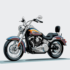 Obraz premium vector art motorcycle for graphic design purposes