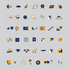 Marketing Line Editable Icons set. Vector.