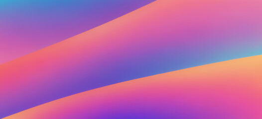 Vibrant fluid gradient wavy abstract background. Modern background featuring smooth, flowing wavy shapes in a vibrant pastel gradient of blue, purple, pink, and orange