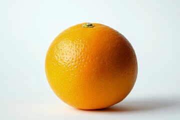 Close-up of Round Orange Fruit on White Background Still Life