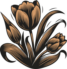 Tulip stylized vector