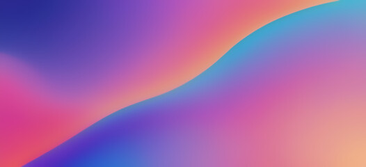 Vibrant fluid gradient wavy abstract background. Modern background featuring smooth, flowing wavy shapes in a vibrant pastel gradient of blue, purple, pink, and orange