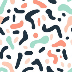 Abstract desert art blends aqua and clay hues, creating a serene pattern on a clean background for minimalist vibes.