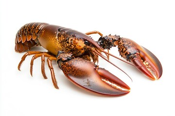 Isolated Lobster on White Background Ready for Cooking or Seafood Menu
