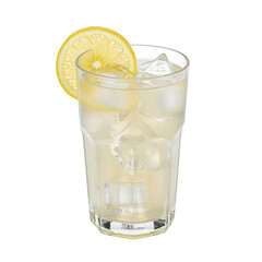 Ice-Cold Lemonade with a Fresh Lemon Slice.