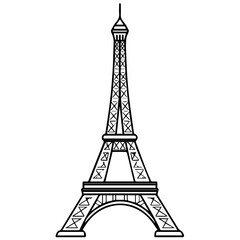 Obraz premium flat design tour eiffel icon vector illustration