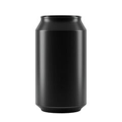 Sleek Matte Black Aluminum Drink Can Mockup.