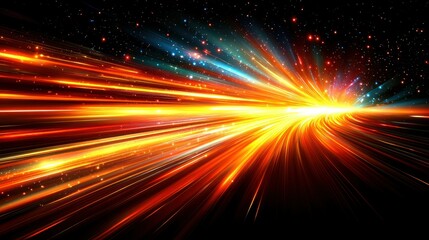 Naklejka premium Cosmic Speed: A Journey Through the Starry Expanse