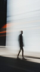 Fototapeta premium Photo of a person moving with motion blur