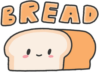 웃는 식빵 캐릭터 일러스트