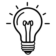 Fototapeta premium Creative Idea and Bulb Icon Flat Design.