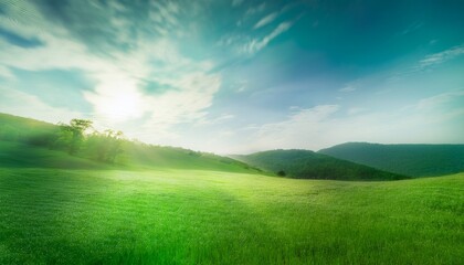 Fototapeta premium 淡いグリーンのグラデーションに、微細なテクスチャと光沢が重なり、洗練されつつも優しい、空気のような背景美が漂う。