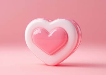 Social Media Heart Notification Icon in Pastel Colors for Likes and Engagement