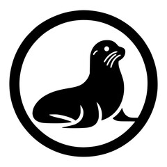 Black Seal Vector Silhouette Illustration