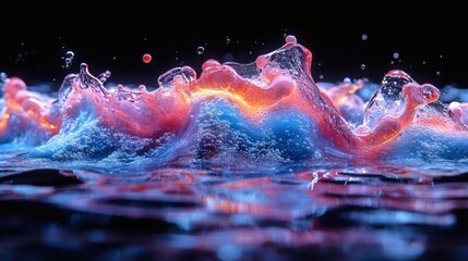 Purple and Blue Dynamic Fluid Art Highlighting Unique Gradients