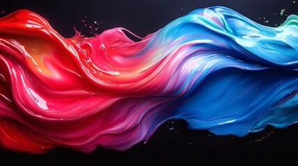 Green and Pink Bold Swirling Motions in Stunning Fluid Patterns