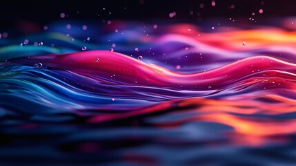 Purple and Red Dynamic Patterns in Bold Fluid Art